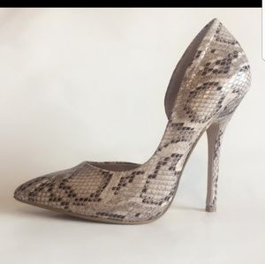 Steven Snake print heels
